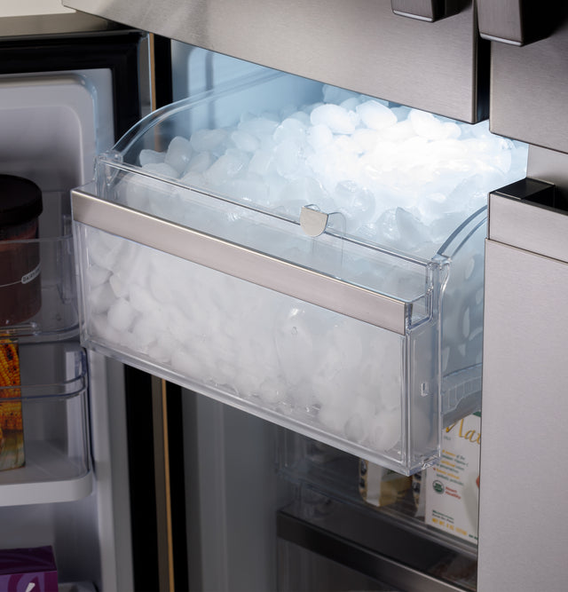 GE Profile™ ENERGY STAR® 22.9 Cu. Ft. Counter-Depth Quad-Door Refrigerator with Dual-Dispense AutoFill Pitcher and Door in Door PHD23BYWFS