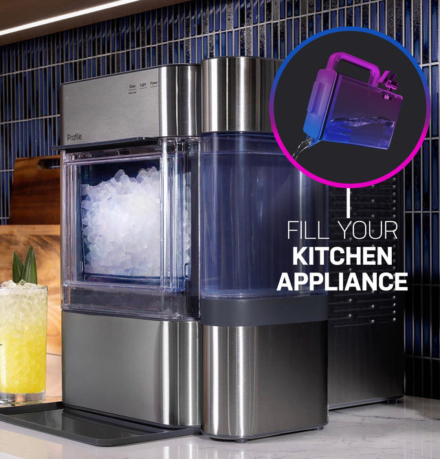 GE Profile™ ENERGY STAR® 22.9 Cu. Ft. Counter-Depth Quad-Door Refrigerator with Dual-Dispense AutoFill Pitcher and Door in Door PHD23BYWFS