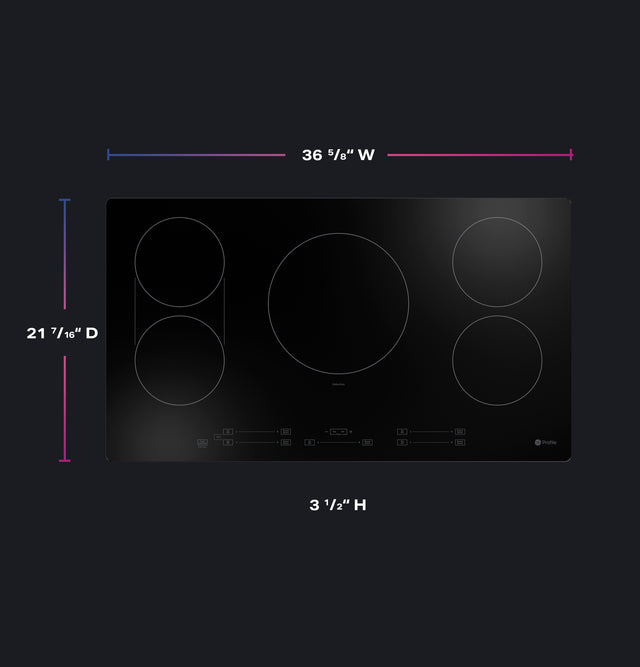 GE Profile™ ENERGY STAR® 36" Built-In Touch Control Induction Cooktop PHP6036DWBB