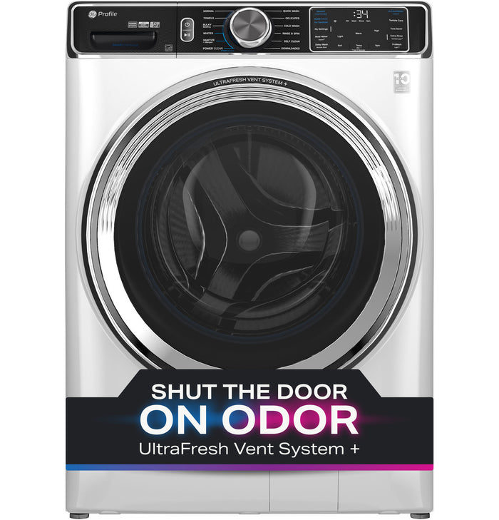 GE Profile 5.3 cu. ft. Capacity Smart Front Load ENERGY STAR Washer with UltraFresh Vent System+ with OdorBlock PFW870SSVWW