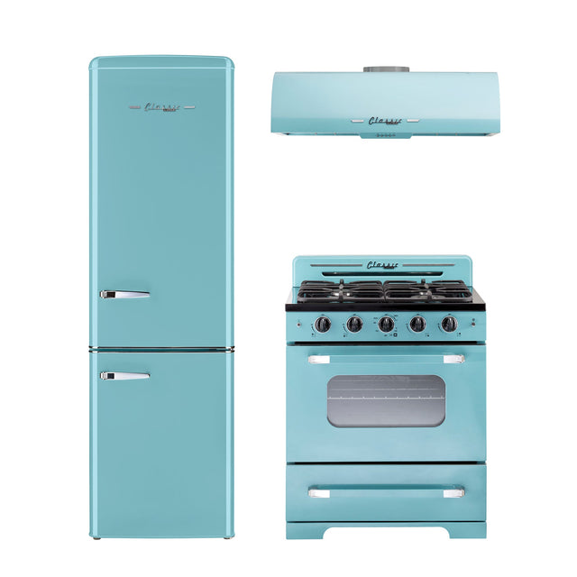 Unique 30' Classic Retro Ocean Mist Turquoise Range Hood UGP-30CR RH T