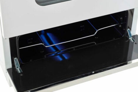 Unique 30' Classic Retro Marshmallow White Offgrid Range with Large Power burner UGP-30CR OF2 W