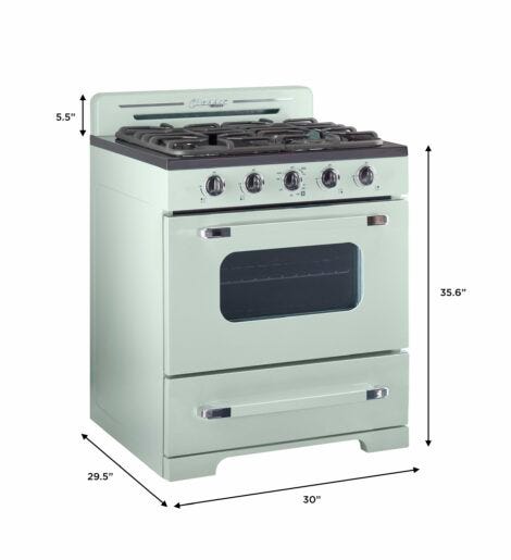 Unique 30' Classic Retro Summer Mint Green Offgrid Range with Large Power burner UGP-30CR OF2 LG