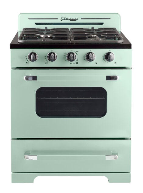 Unique 30' Classic Retro Summer Mint Green Offgrid Range with Large Power burner UGP-30CR OF2 LG
