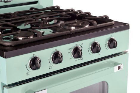 Unique 30' Classic Retro Summer Mint Green Offgrid Range with Large Power burner UGP-30CR OF2 LG