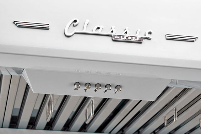 Unique 30' Classic Retro Marshmallow White Range Hood UGP-30CR RH W
