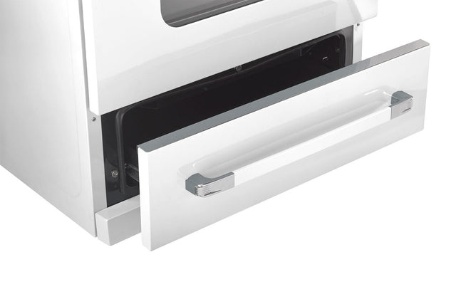 Classic Retro 30 -inch Free-Standing Gas Range with Convection Oven in Marshmallow White UGP-30CR W