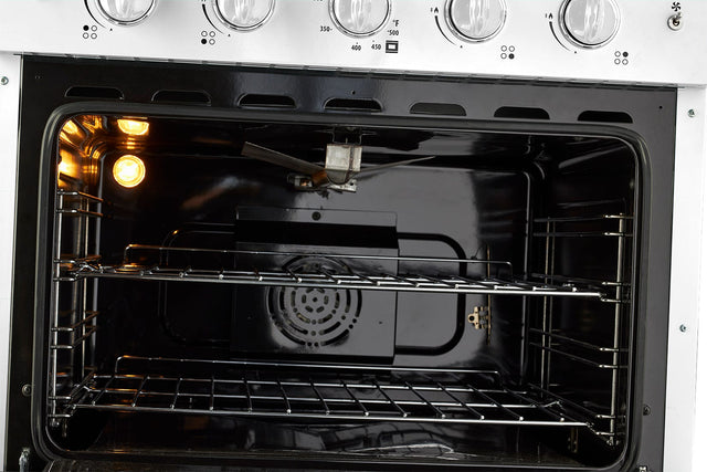 Classic Retro 30 -inch Free-Standing Gas Range with Convection Oven in Marshmallow White UGP-30CR W