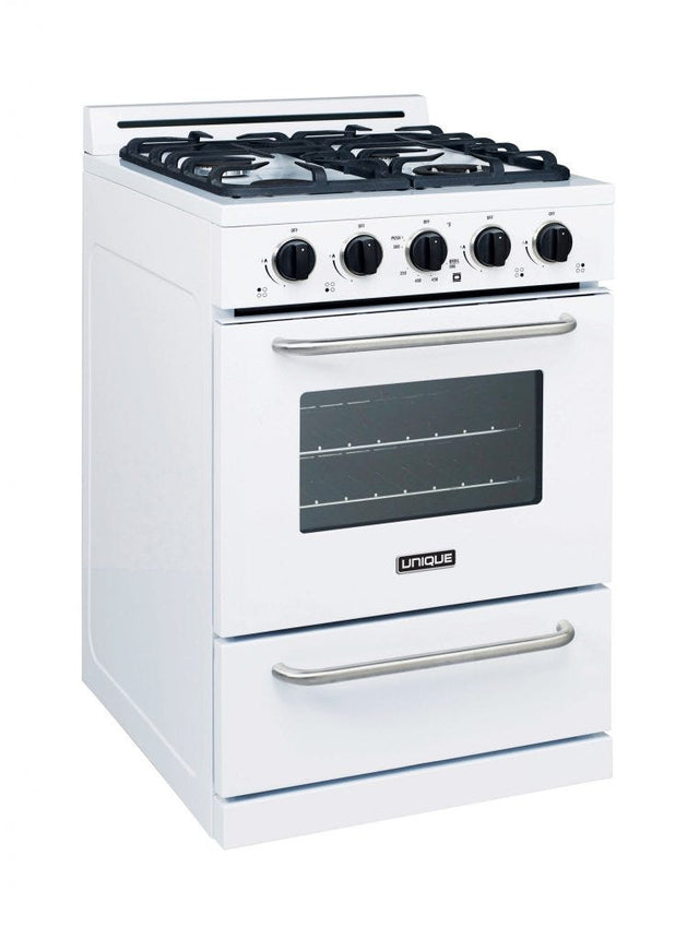 Unique Classic 24' White Off Grid Propane Range UGP-24G OF1 W