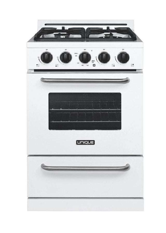 Unique Classic 24' White Off Grid Propane Range UGP-24G OF1 W