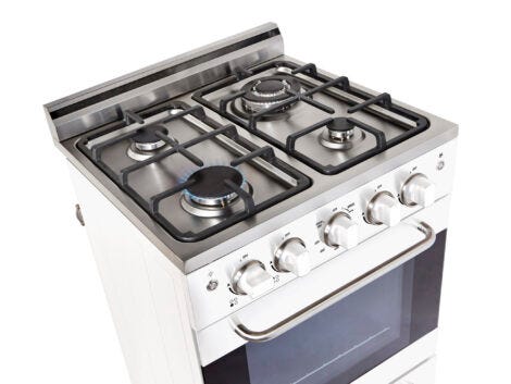 Unique Prestige 24' White Convection Gas Range, Electronic ignition UGP-24V PC1 W