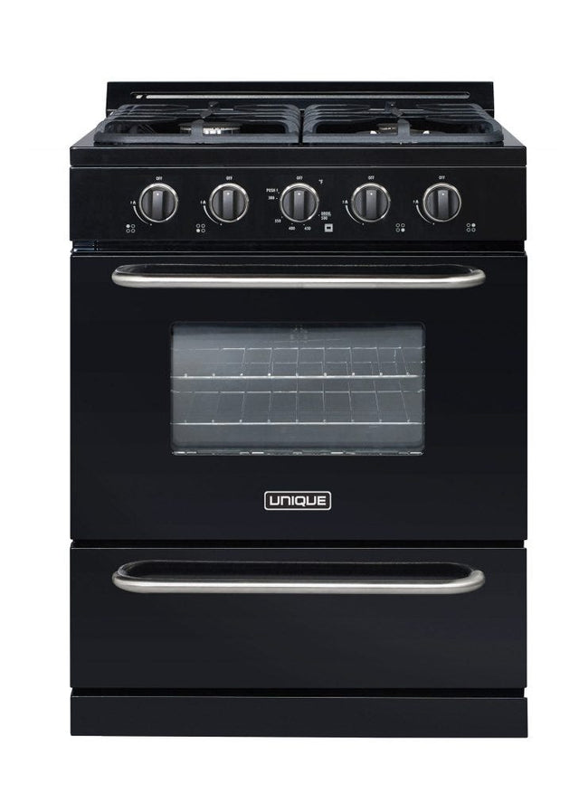 Unique Classic 30" Black Off Grid Propane Range UGP-30G OF1 B