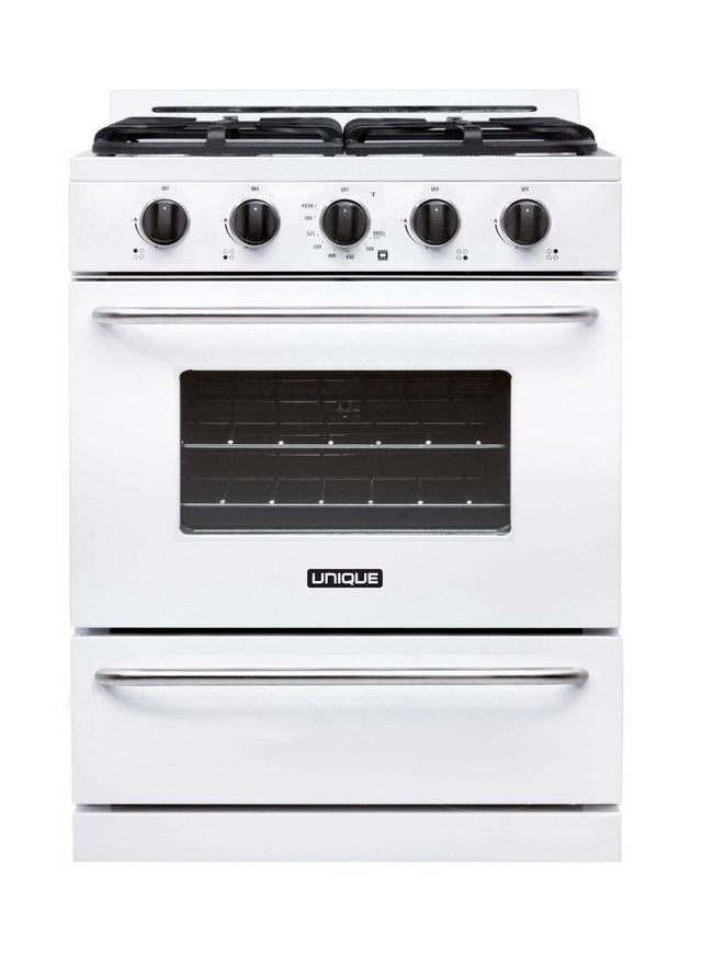 Unique Classic 30' White Off Grid Propane Range UGP-30G OF1 W