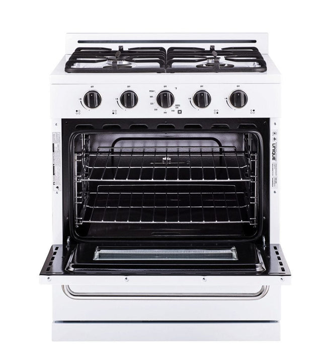 Unique Classic 30' White Off Grid Propane Range UGP-30G OF1 W