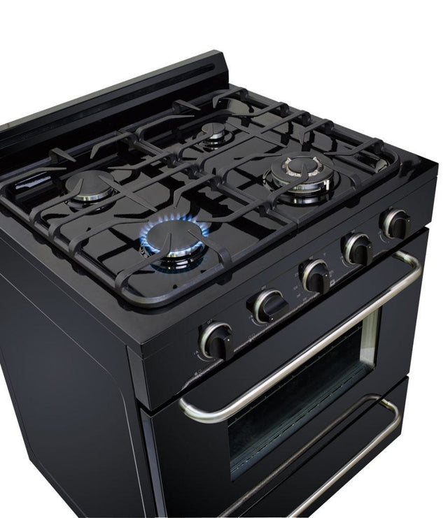 Unique Classic 30" Black Off Grid Propane Range UGP-30G OF1 B