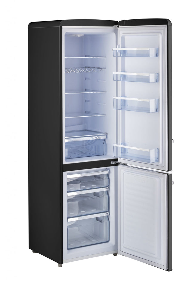 Classic Retro 21.6 in. 8.7 cu. ft. Retro Bottom Freezer Refrigerator in Midnight Black, ENERGY STAR UGP-275L B AC