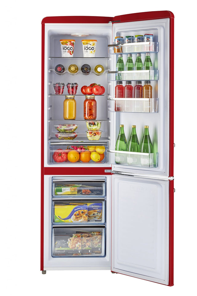 Classic Retro 21.6 in. 8.7 cu. ft. Retro Bottom Freezer Refrigerator in Candy Red, ENERGY STAR UGP-275L R AC