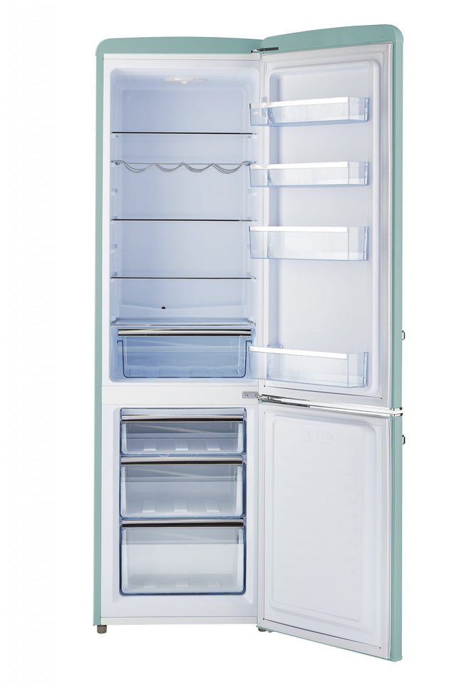 Classic Retro 21.6 in. 8.7 cu. ft. Retro Bottom Freezer Refrigerator in Ocean Mist Turquoise, ENERGY STAR UGP-275L T AC