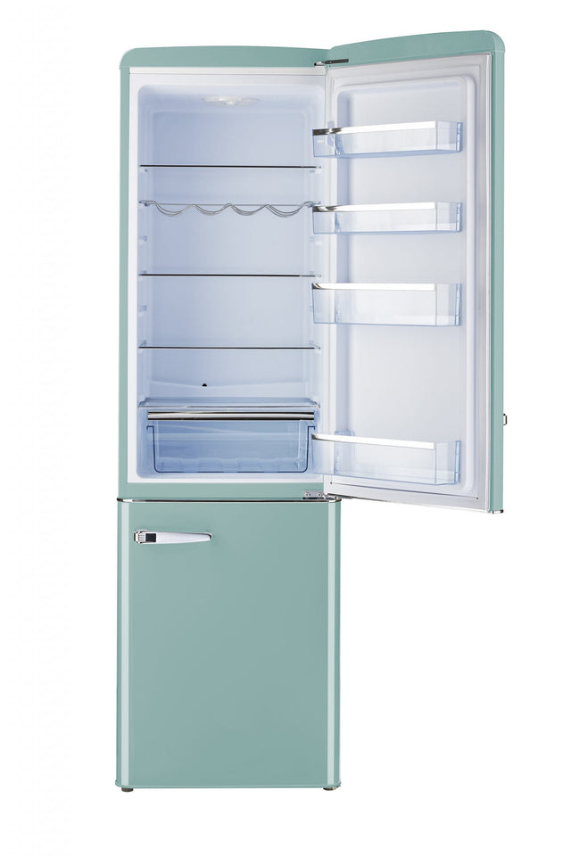 Classic Retro 21.6 in. 8.7 cu. ft. Retro Bottom Freezer Refrigerator in Ocean Mist Turquoise, ENERGY STAR UGP-275L T AC