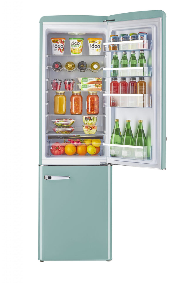 Classic Retro 21.6 in. 8.7 cu. ft. Retro Bottom Freezer Refrigerator in Ocean Mist Turquoise, ENERGY STAR UGP-275L T AC