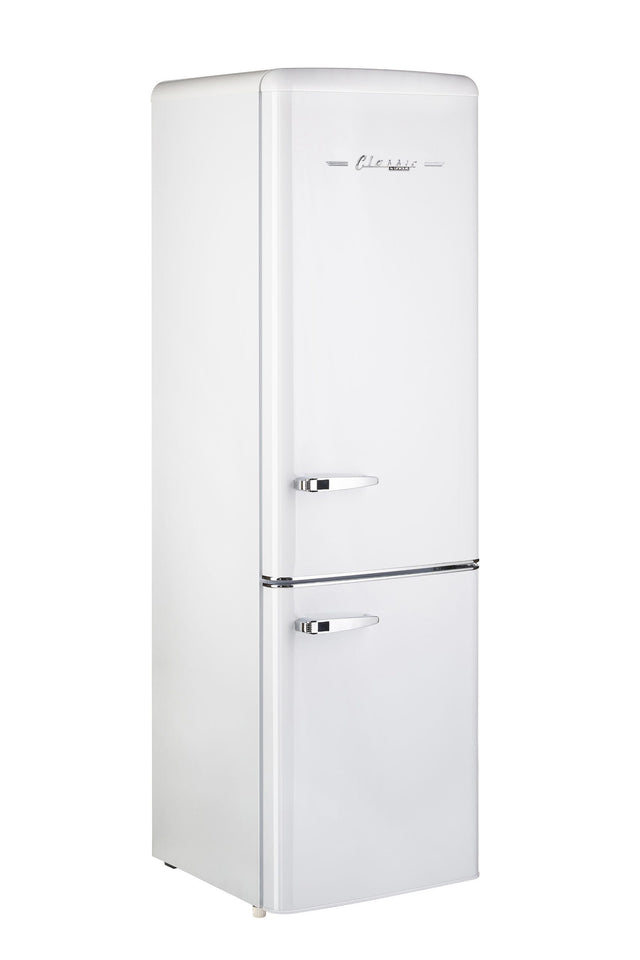 Classic Retro 21.6 in. 8.7 cu. ft. Retro Bottom Freezer Refrigerator in Marshmallow White, ENERGY STAR UGP-275L W AC