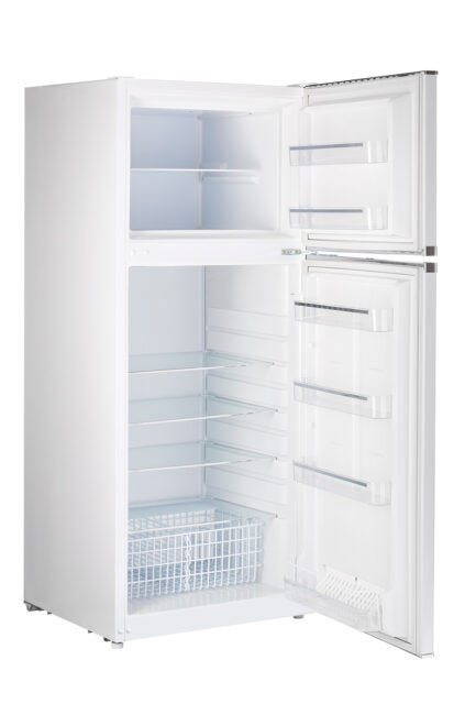 Unique 385Litre Marshmallow White 12/24 DC Refrigerator/Freezer Retro UGP-385L CR W