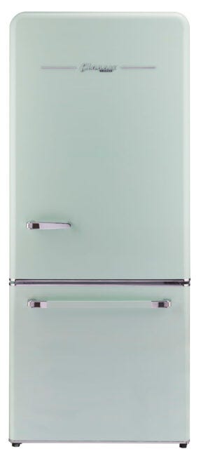 Classic Retro 30 in 17.7 cu. ft. Frost Free Retro Bottom Freezer Refrigerator in Summer Mint Green, ENERGY STAR UGP-510L LG AC