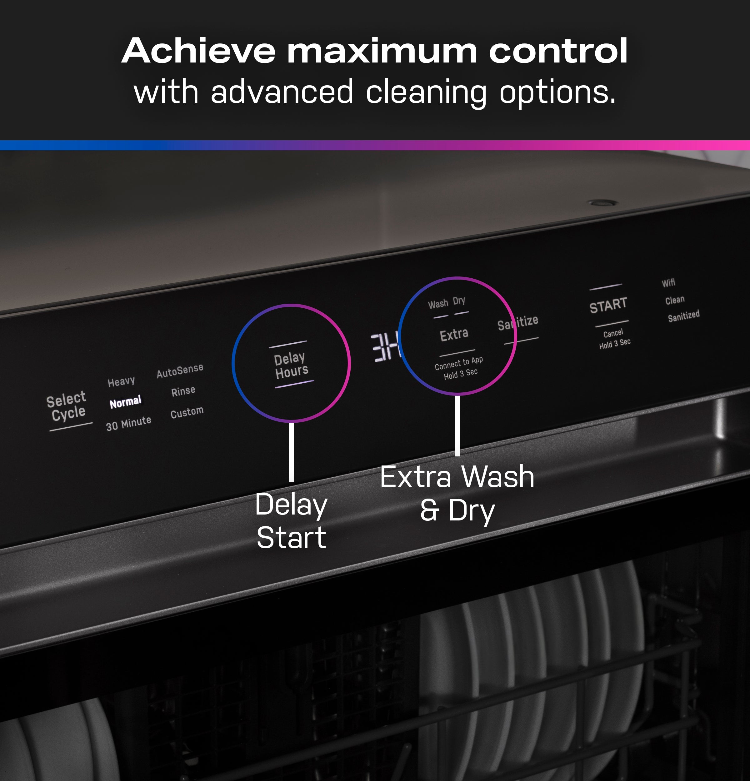 GE Profile™ ENERGY STAR® Smart Compact Dishwasher for Countertop or Built-In PZF560HGWBB
