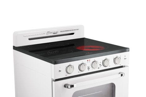 Unique 30' Classic Retro Marshmallow White Electric Ceramic top Range UGP-30CR EC W