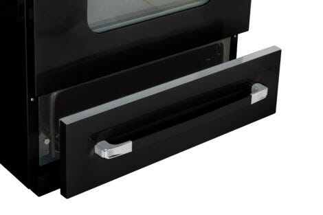 Unique 30' Classic Retro Midnight Black Electric Ceramic top Range UGP-30CR EC B