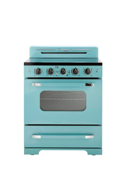 Unique 30' Classic Retro Ocean Mist Turquoise Electric Glass top Range UGP-30CR EC T
