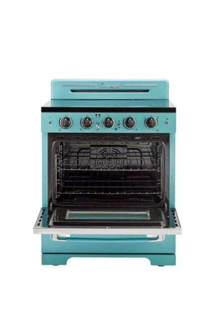 Unique 30' Classic Retro Ocean Mist Turquoise Electric Glass top Range UGP-30CR EC T