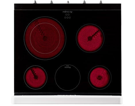 Unique 30' Classic Retro Marshmallow White Electric Ceramic top Range UGP-30CR EC W