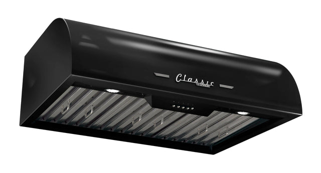 Unique 30' Classic Retro Midnight Black Range Hood UGP-30CR RH B