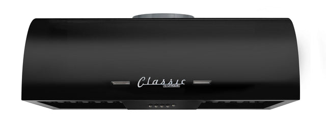 Classic Retro 24-inch 500 CFM Ducted Under Cabinet Range Hood with LED Lighting in Midnight Black UGP-24CR RH B