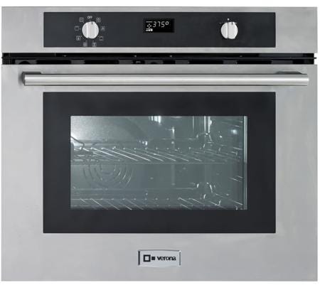 Verona VEBIEM3024NSS 30 inch Built-In Electric Single Wall Oven with 2.8 cu. ft. Capacity, Self Clean and True European Convection in Stainless Steel