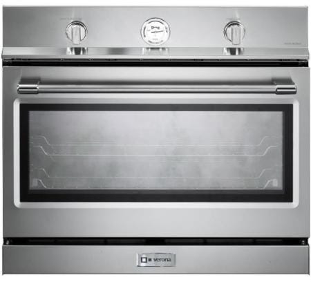 Verona VEBIG30NSS 30 inch Built-In Gas Single Wall Oven with 3.5 cu. ft. Capacity and Convection (Stainless Steel)