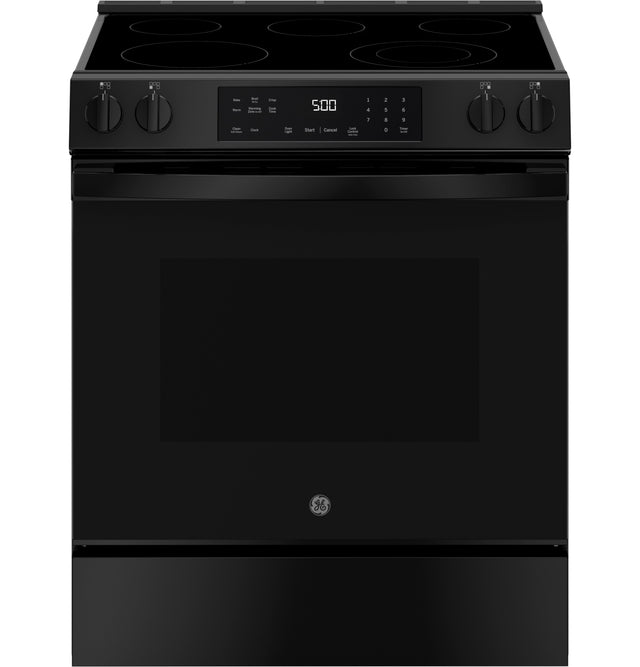 GE® 30" Slide-In Electric Range GRS500PVBB