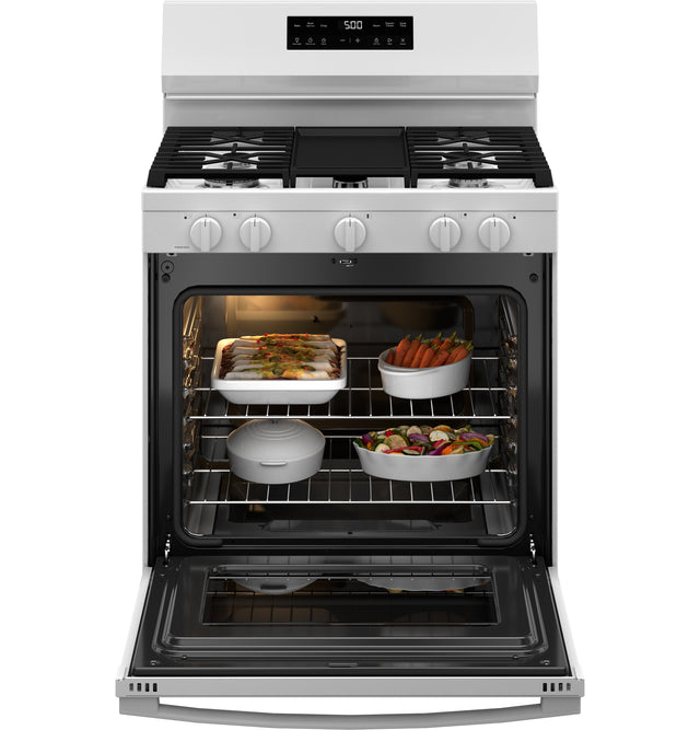GE® 30" Free-Standing Gas Range with Crisp Mode GGF500SVWW