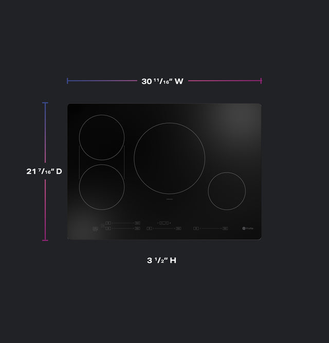 GE Profile™ ENERGY STAR® 30" Built-In Touch Control Induction Cooktop PHP6030DWBB
