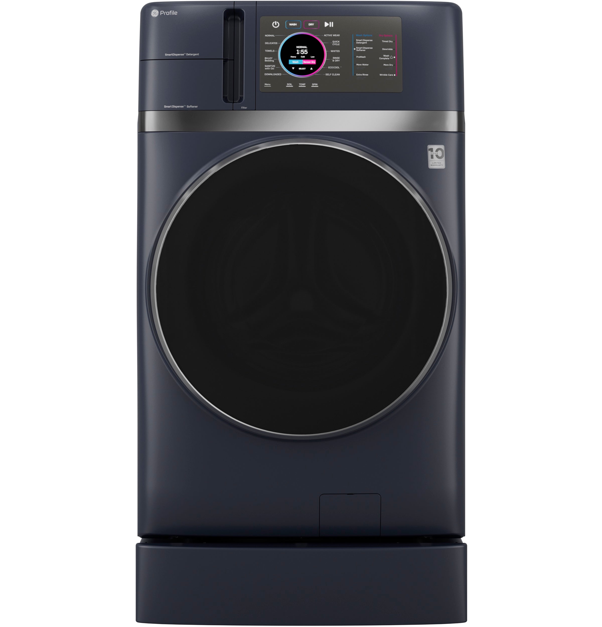 GE Profile™ ENERGY STAR® 4.8 cu. ft. Capacity UltraFast Combo with Ventless Inverter Heat Pump Technology Washer/Dryer PFQ97HSPVRS