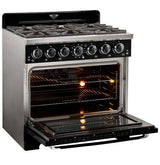 Classic Retro by Unique 36” Pro Convection Gas Range UGP-36CR B