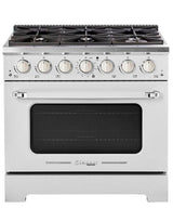 Classic Retro by Unique 36” Pro Convection Gas Range UGP-36CR W