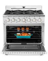 Classic Retro by Unique 36” Pro Convection Gas Range UGP-36CR W