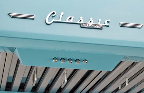 Unique 36' Classic Retro Ocean Mist Turquoise Range Hood UGP-36CR RH T