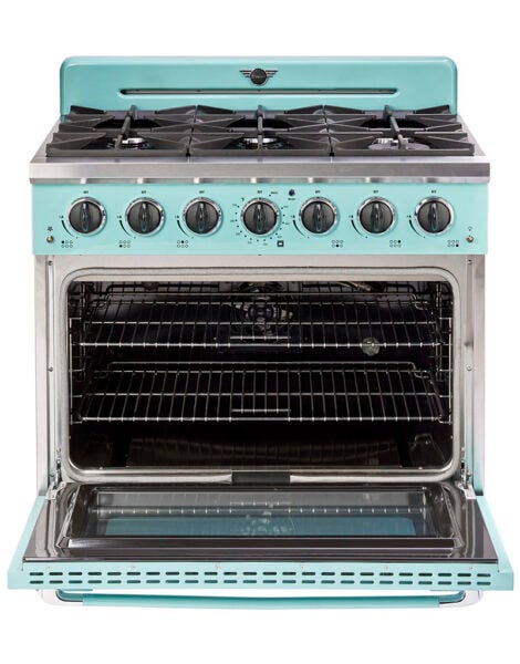 Unique 36' Classic Retro Ocean Mist Turquoise Range with FR Triple Crown Burner UGP-36CR T