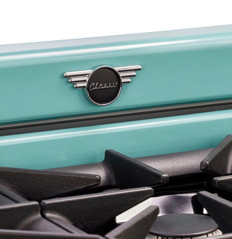 Unique 36' Classic Retro Ocean Mist Turquoise Range with FR Triple Crown Burner UGP-36CR T