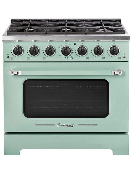 Classic Retro by Unique 36” Pro Convection Gas Range UGP-36CR LG