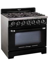 Classic Retro by Unique 36” Pro Convection Gas Range UGP-36CR B