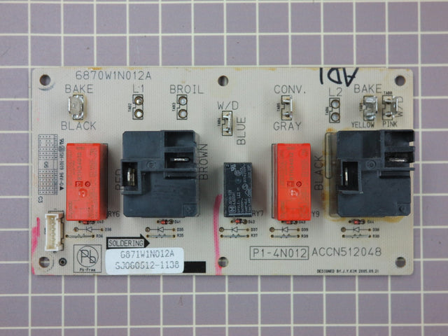 Oven Relay Control Board 6871W1N012A